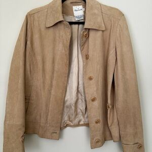 Faconnable Tan Suede Women's Blazer